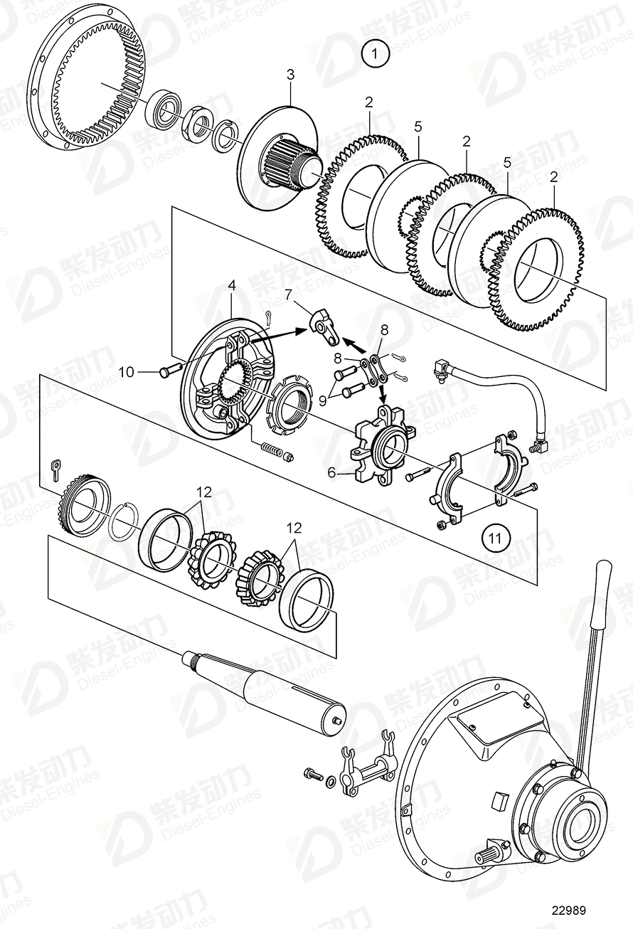 volvo penta Intermediate lever 3842232 Drawing volvo penta Intermediate lever 3842232 Drawing